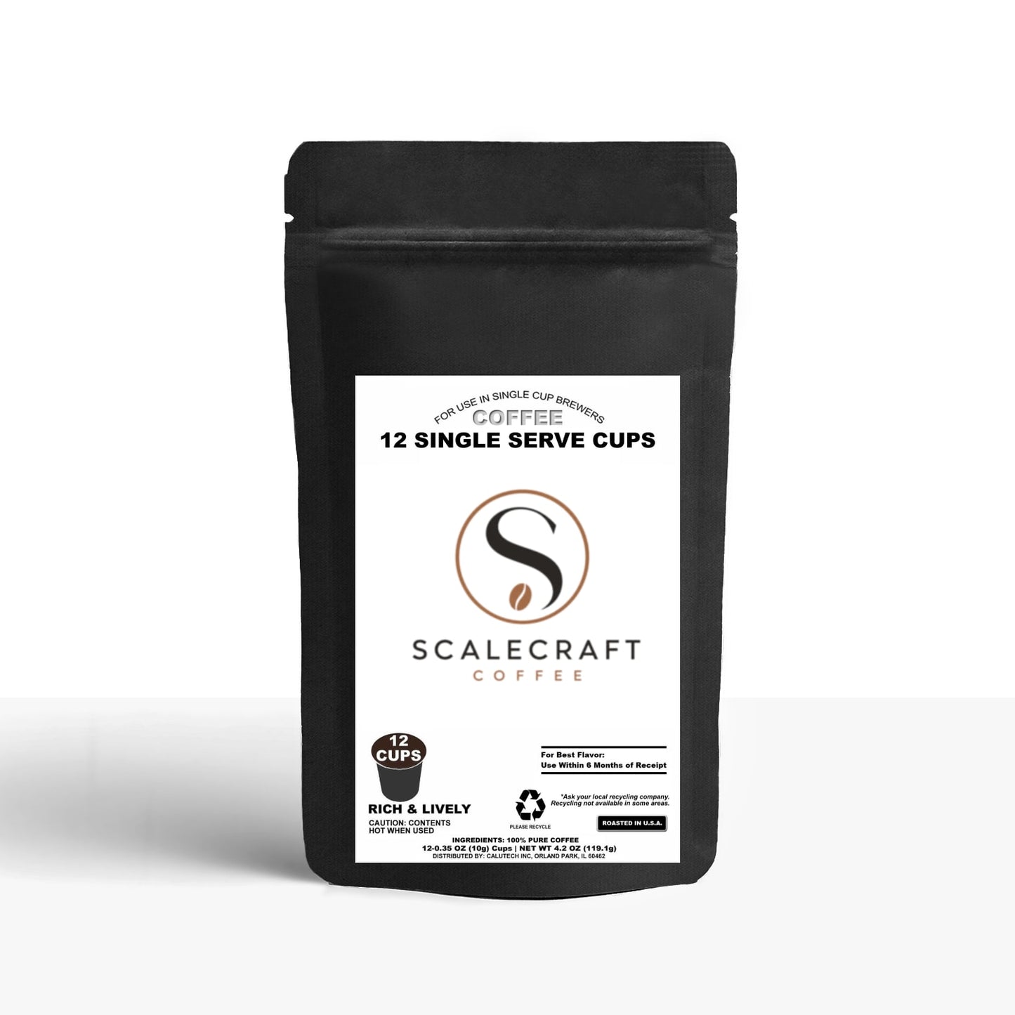 12 Pack Single Serve Coffee Capsules